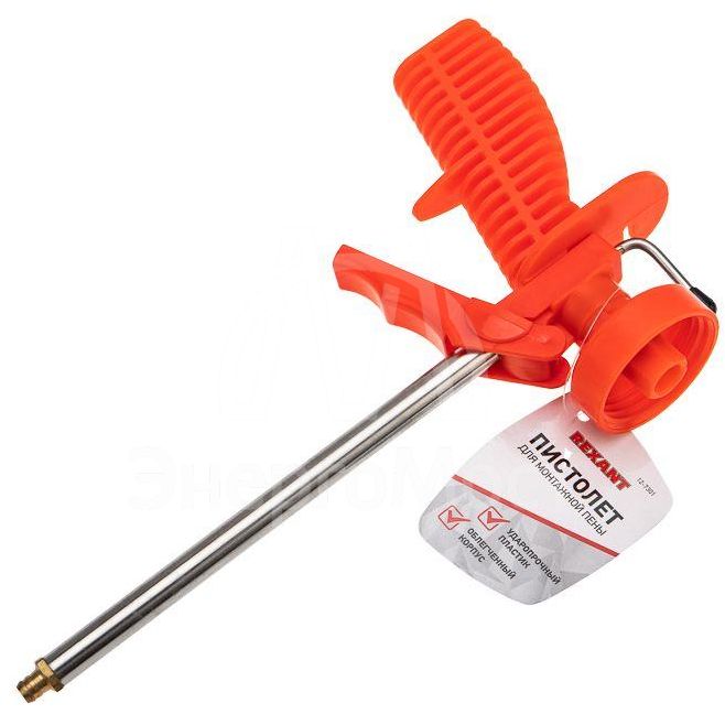 Пистолет для монтажной пены пластмассовый корпус Rexant 12-7301