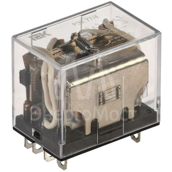 Реле РЭК 77-4(LY4) с инд. 10А 24В DC IEK RRP10-4-10-024D-LED
