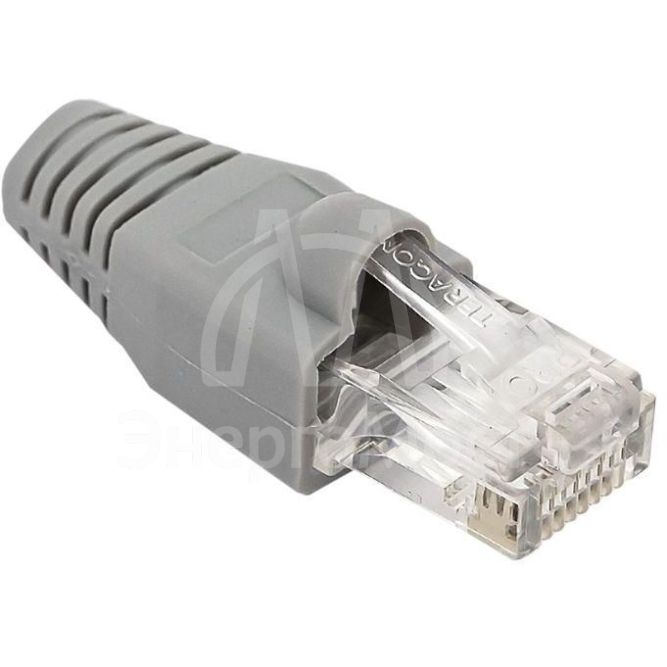 Колпачок изолирующий TERACOM для коннекторов RJ-45 PVC серый (уп.50шт) EKF TRC-BT-RJ45-PVC-50