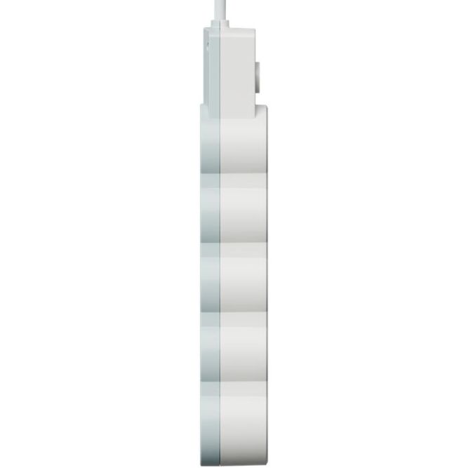 Удлинитель 3х5м с заземл. 10А IP20 USB 2500Вт 220В ПВС 3х1 с выкл. бел. КОСМОС YKsm5m4g-Z-VU10А-W