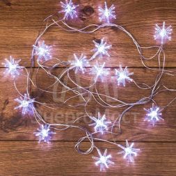 Гирлянда светодиодная &amp;quot;Снежинки&amp;quot; 20LED бел. 2.8м Neon-Night 303-036