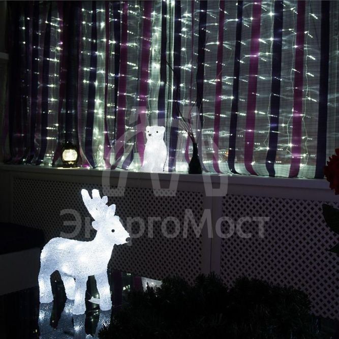 Гирлянда светодиодная &amp;quot;Снежинки&amp;quot; 20LED бел. 2.8м Neon-Night 303-036