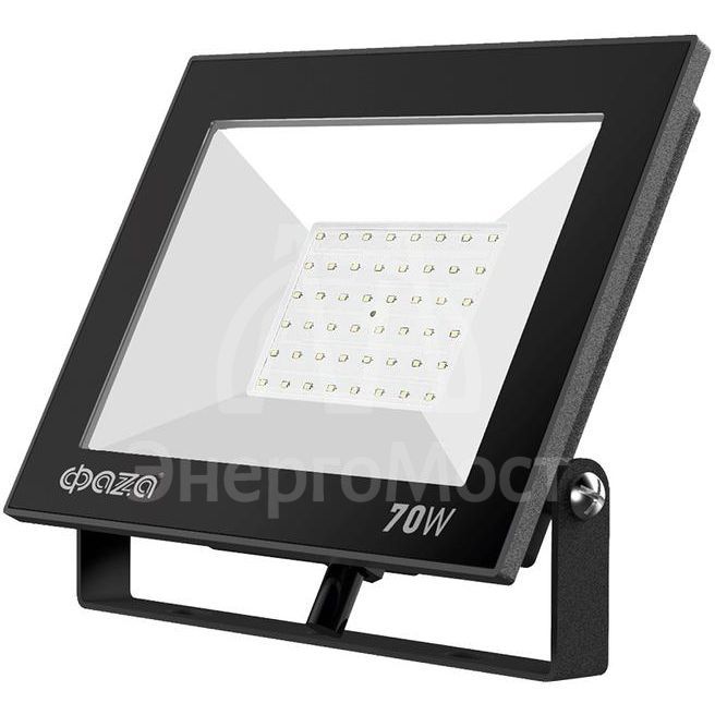 Прожектор светодиодный СДО-20 70Вт 6500К IP65 230В BL прозр. закаленное стекло ФАZА 5047327