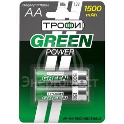 Аккумулятор HR6-2BL 1500мА.ч (блист.2шт) Трофи Б0019500