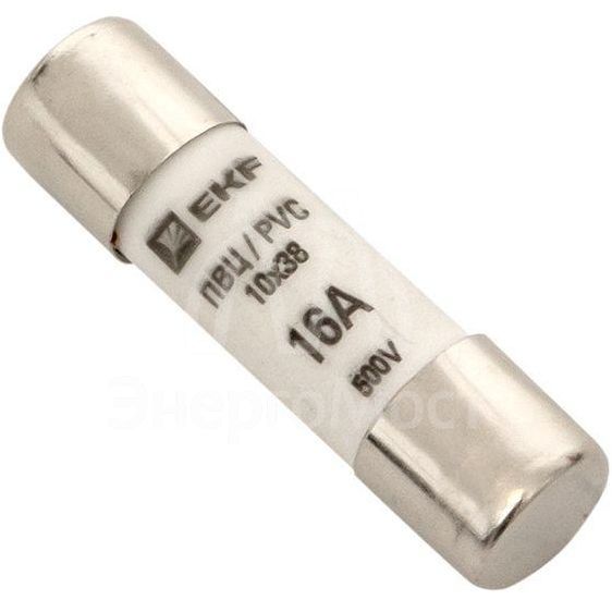 Вставка плавкая цилиндрическая ПВЦ 10х38 16А EKF pvc-10x38-16