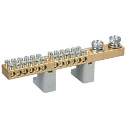 Шина нулевая N на двух угловых изоляторах 200А ШНИ-10х18-24-L2-С IEK YNN30-24-C2-K03