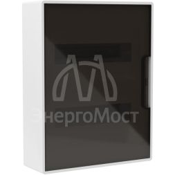 Щиток настенный 24мод. FRAME с тонированной дверцей с шин. PEN 2шт 8 отв. + 2шт 6 отв. бел. DKC F24W1WD