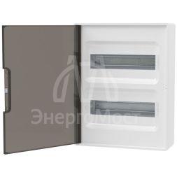 Щиток настенный 24мод. FRAME с тонированной дверцей с шин. PEN 2шт 8 отв. + 2шт 6 отв. бел. DKC F24W1WD