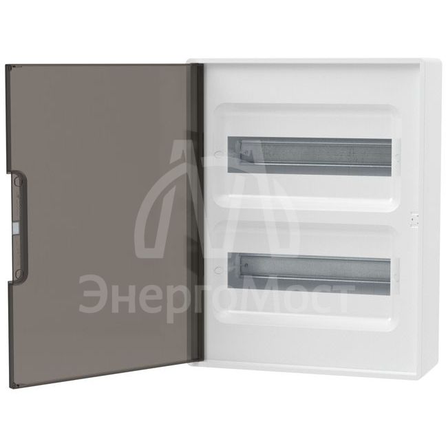 Щиток настенный 24мод. FRAME с тонированной дверцей с шин. PEN 2шт 8 отв. + 2шт 6 отв. бел. DKC F24W1WD