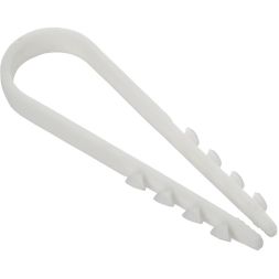 Дюбель-хомут 11х18мм для круглого кабеля нейлон бел. (уп.100шт) GENERICA UDH13-11-18-100-K01-G