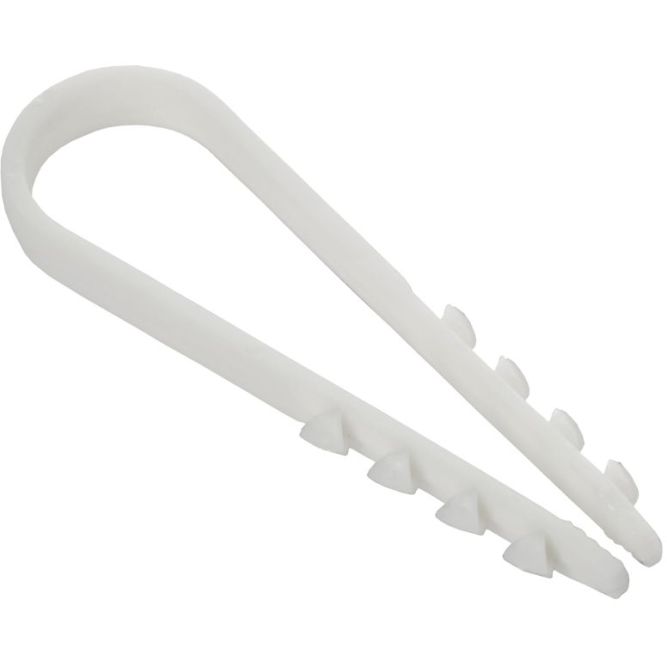 Дюбель-хомут 11х18мм для круглого кабеля нейлон бел. (уп.100шт) GENERICA UDH13-11-18-100-K01-G