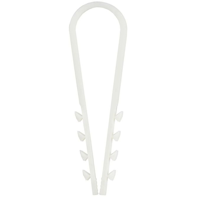 Дюбель-хомут 11х18мм для круглого кабеля нейлон бел. (уп.100шт) GENERICA UDH13-11-18-100-K01-G