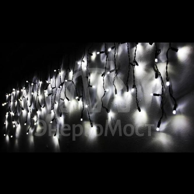 Гирлянда &amp;quot;Бахрома&amp;quot; RB-OIC100LSE-WW-T-I4 100 тепл. бел. светодиодов 2х0.5м 20 нитей 24/56/32/48см соединяемая до 10шт. уличная SHLights RB-OIC100LSE-WW