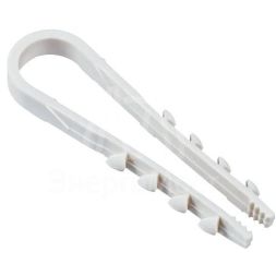 Дюбель-хомут 5-10мм для круглого кабеля нейлон бел. (уп.25шт) IEK UDH13-05-10-025-K01