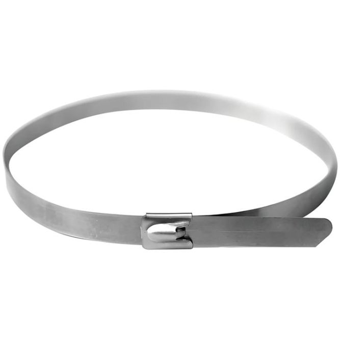 Хомут кабельный 8х300 нерж. сталь AISI 316 серебр. (уп.30шт) DKC 27612