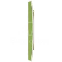 Рамка 4-м Стокгольм бел. с линией цвета зел. PROxima EKF EAM-G-303-10