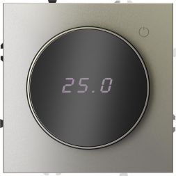 Терморегулятор электронный S70 с индикацией и датчиком для теплого пола механизм шелк Voltum VLS070104