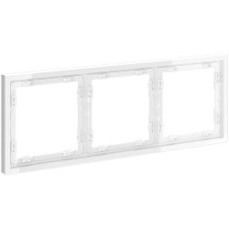Рамка 3-м S70 пластик. бел. глянцевый Voltum VLS100301