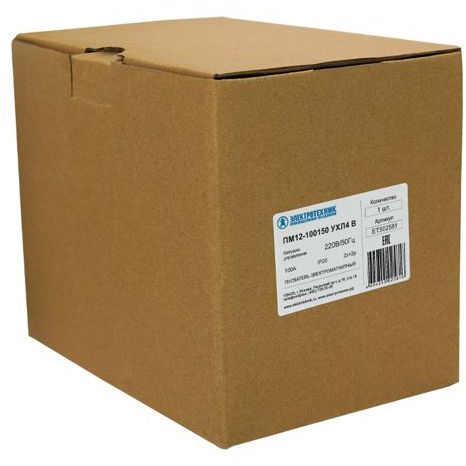 Пускатель магнитный ПМ 12-100150 УХЛ4 В 220В/50Гц 2з+2р 100А Электротехник ET502581