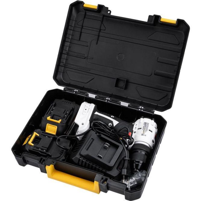 Дрель-шуруповерт аккумуляторная бесщеточная Li-Ion 20В 55Нм (кейс 2 аккум. 2А.ч) Kranz KR-PT-055