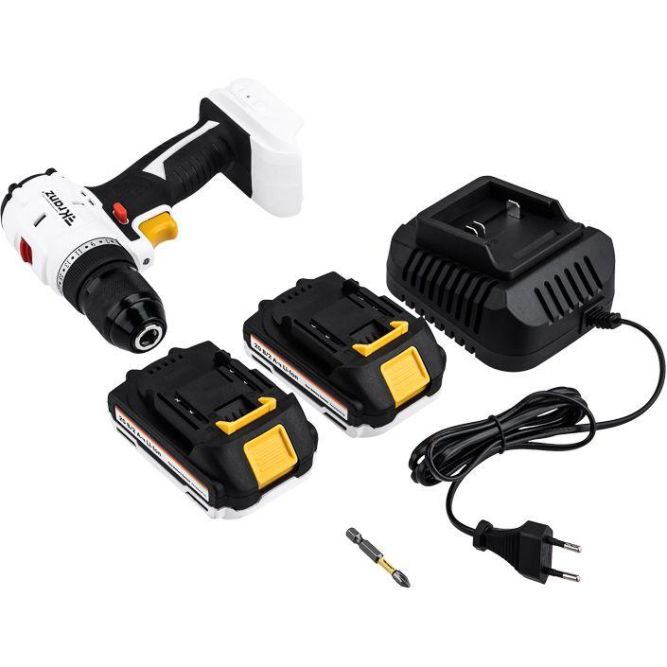 Дрель-шуруповерт аккумуляторная бесщеточная Li-Ion 20В 55Нм (кейс 2 аккум. 2А.ч) Kranz KR-PT-055