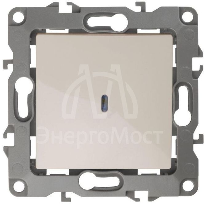 Механизм выключателя 1-кл. СП Эра12 10А IP20 12-1102-02 250В 10AX с подсветкой сл. кость Эра Б0014634