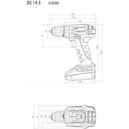 Винтоверт аккумуляторный BS 14.4 2х2.0Ач Li-Ion 10мм кейс Metabo 602206530