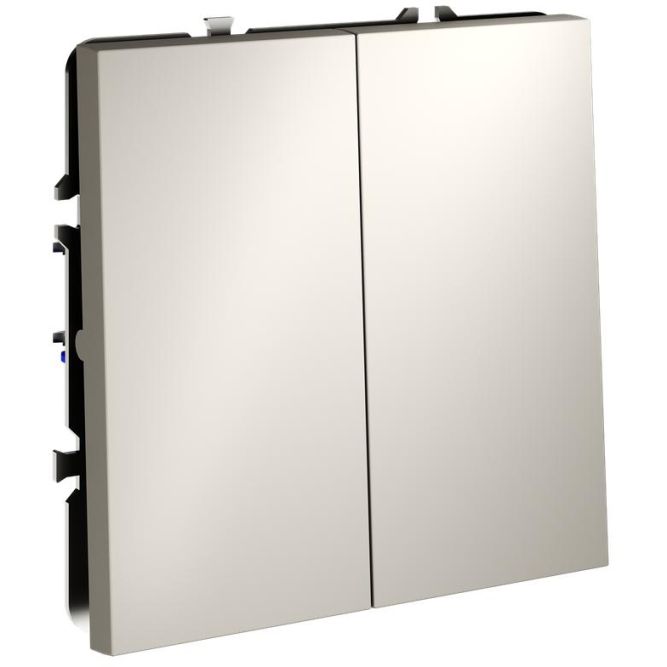 Переключатель перекрестный 2-кл. СП S70 10А механизм кашемир Voltum VLS020503