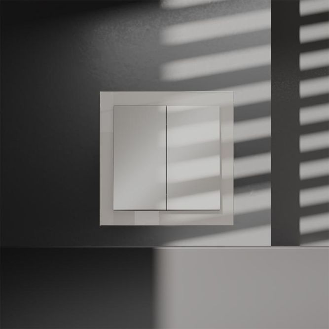 Переключатель перекрестный 2-кл. СП S70 10А механизм кашемир Voltum VLS020503