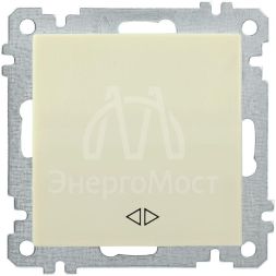 Выключатель перекрестный 1-кл. СП Bolero ВС10-1-3-Б 10А IP20 механизм крем. IEK EVB13-K33-10