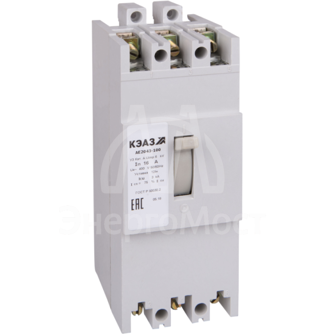 Выключатель автоматический 125А 10Iн АЕ2056М1-100 У3 400В AC КЭАЗ 104517