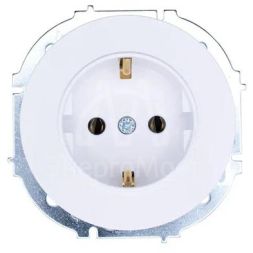 Розетка 1-м OSEN IP20 с заземл. ПБТ бел. LEZARD 743-0288-122B