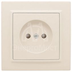 Розетка 1-м СП Минск 10А IP20 без заземл. защ. шторки беж. EKF ERR10-022-200