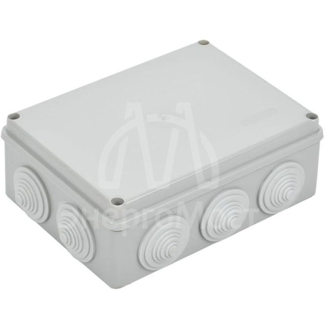 Коробка распаячная ОП 190х140х70 IP55 КМ41244 RAL7035 (10 гермовводов) IEK UKO11-190-140-070-K41-55