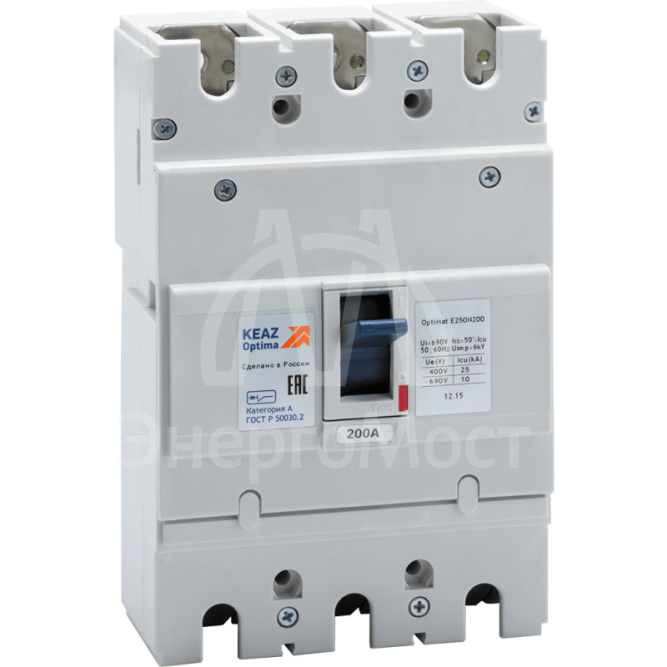 Выключатель автоматический 25кА OptiMat E250N125 УХЛ3 КЭАЗ 230652
