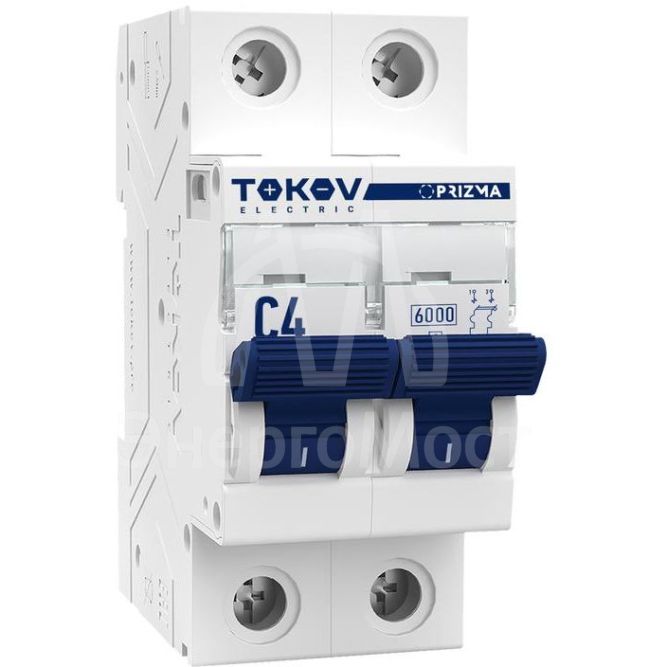 Выключатель автоматический модульный 2П 4А 6кА х-ка C TOKOV Electric TKE-PZ60-MCBI-2-4-C