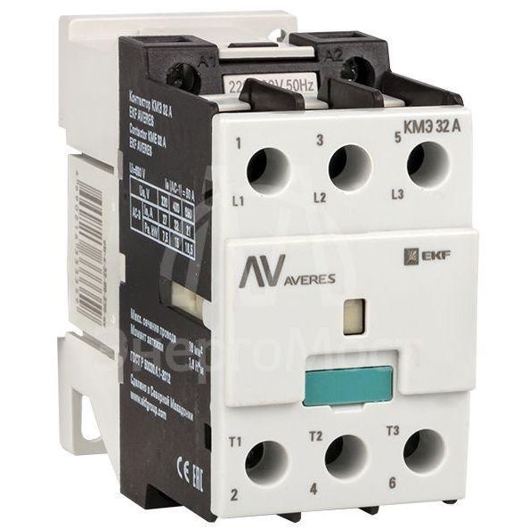 Контактор КМЭ 32А 230В АС AVERES EKF ctr-s-32-00-230-av