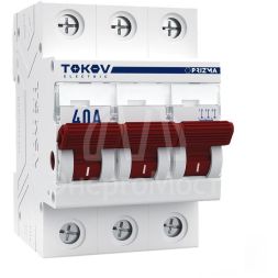 Выключатель нагрузки модульный 3П 40А TOKOV Electric TKE-PZ60-MDSI-3-40