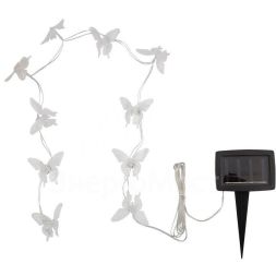 Светильник светодиодный Каскад Полет бабочки 2.5м садовый с выносной солнечн. панелью и аккумулятором холод. бел. Lamper 602-269