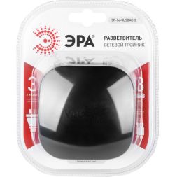 Разветвитель 3-м SP-3e-3USBAC-B + 3 USB A+C с заземл. со шторками 16А черн. Эра Б0069082