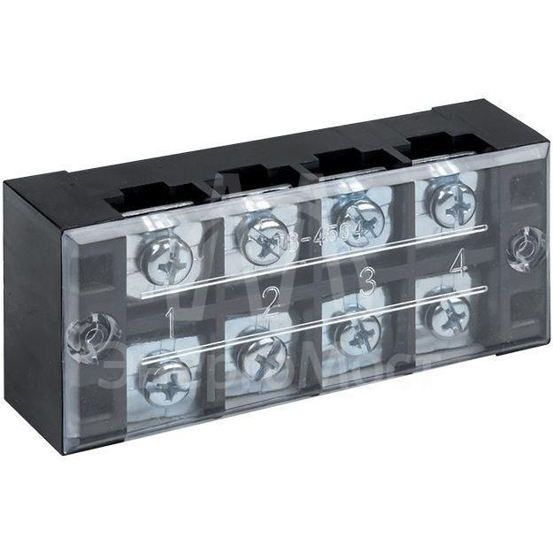 Терминал клеммный TB-4504 до 4.5кв.мм 45А 4 клеммные пары EKF tb-4504