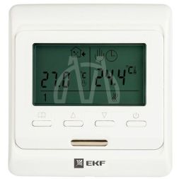Термостат программируемый ETT-1 (HW-500; RTC 51.716; R51XT; ST-16) 3.6кВт 16А для теплых полов датчик пола; датчик воздуха бел. EKF ett-1