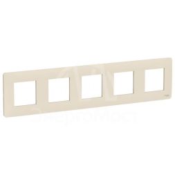 Рамка 5-м UNICA STUDIO беж. SchE NU201044