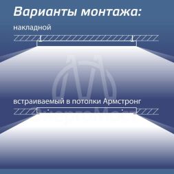 Светильник светодиодный 36Вт 6500К 176-264В 595х595х18 ДВО офисный призма панель КОСМОС KOC_DVO36W6.5K_PR