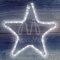 Фигура из дюралайта &amp;quot;Звездочка&amp;quot; 30х28см 16Вт 220В IP44 бел. NEON-NIGHT 501-211