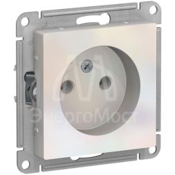 Механизм розетки 1-м СП AtlasDesign 16А без заземл. жемчуг SchE ATN000441