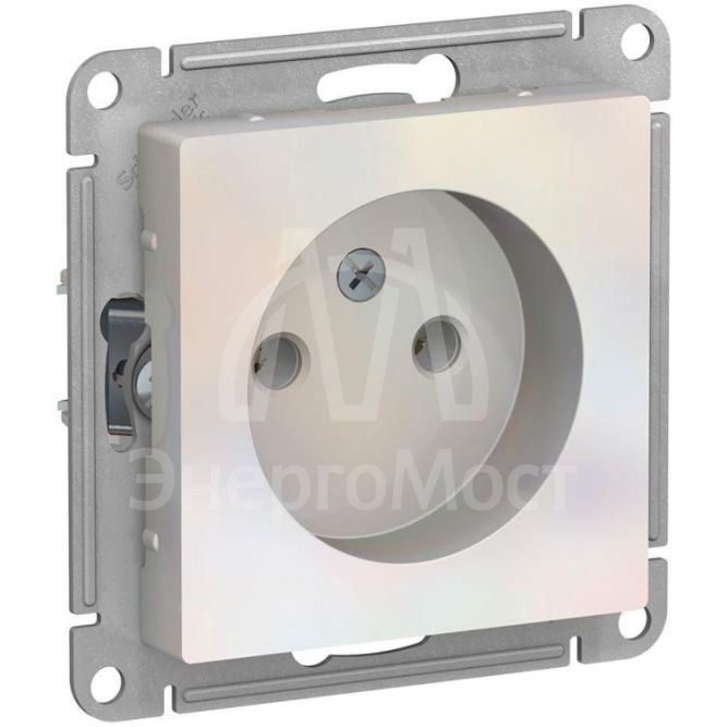 Механизм розетки 1-м СП AtlasDesign 16А без заземл. жемчуг SchE ATN000441