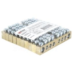 Шина PEN &amp;quot;ноль-земля&amp;quot; 8х12 14 отвер. латунь крепеж по краям PROxima EKF sn0-125-14-k