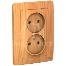 Розетка 2-м СП BLANCA 16А 250В без шторок без заземл. ясень SchE BLNRS000025