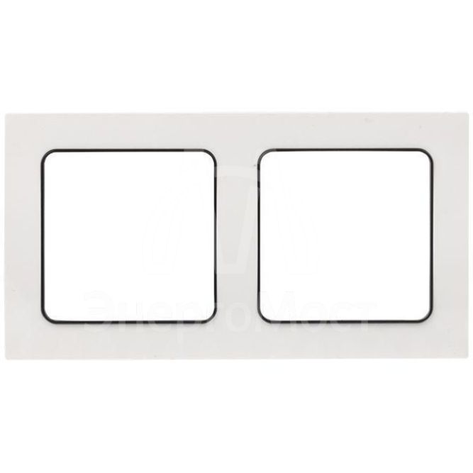 Рамка 2-м Стокгольм бел. с линией цвета черн. PROxima EKF EXM-G-305-10